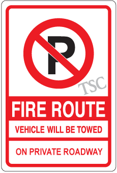 Brampton-fire-route-sign