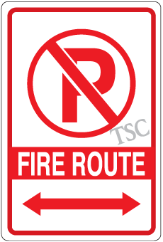 London-fire-route-sign