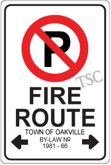 oakville-fire-route-sign
