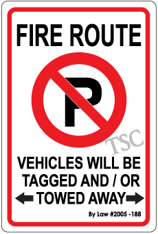 Markham-fire-route-sign
