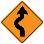 Roadside Diversion-Single- Left-sign