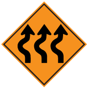 Roadside Diversion- Left Double-sign