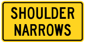 Wa-24tA Shoulders Narrow Tab Sign