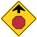 Wb-1 STOP Ahead Sign