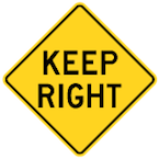 Wb-6 Keep Right Sign