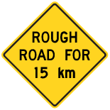 Wc-16 Rough Road For XX KM Sign