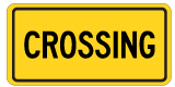 Pedestrian & Bicycle Crossing Tab Sign