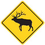 Wc-33 Elk Crossing Sign